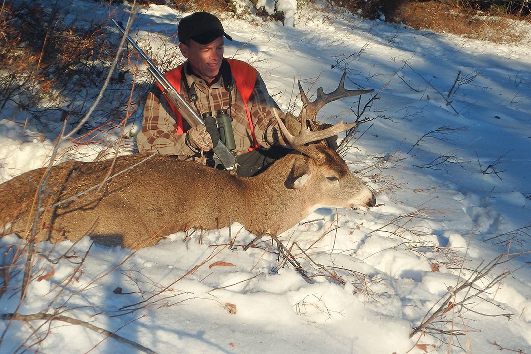 Jack found this large-bodied, white-tailed buck in a swatch of overlooked habitat not far from adjacent private ground.